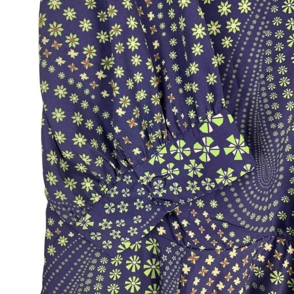 Wayward Fancies by eShakti Midi Dress Starburst Faux Wrap 16/18 See Measurements - Picture 3 of 13